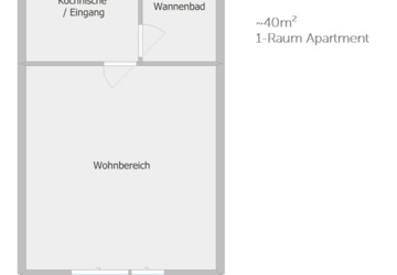 Wohnung Essen Stadtbezirk III - 1 Zimmer, 40 m&sup2;, 375&euro; | Angebot:23866163