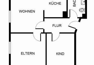 Wohnung Gelsenkirchen Gelsenkirchen-Nord - 3 Zimmer, 54 m&sup2;, 360&euro; | Angebot:21355416