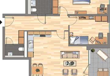 Wohnung Essen Südviertel - 3 Zimmer, 93 m&sup2;, 1.159&euro; | Angebot:27079651