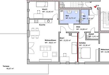 Wohnung Hattingen Blankenstein - 4 Zimmer, 138 m&sup2;, 1.857&euro; | Angebot:27308801