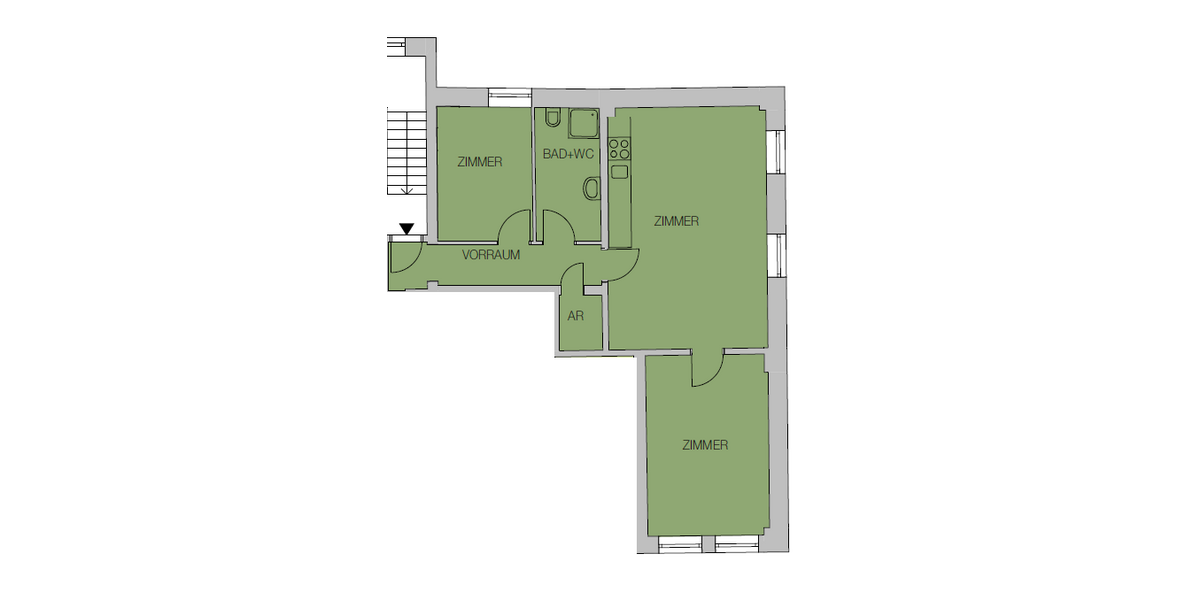 Etagenwohnung Gelsenkirchen Ückendorf - 3 Zimmer, 64 m&sup2;, 454&euro; | Angebot:27451384