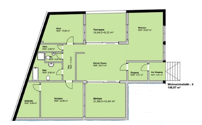 Grundriss WE 4