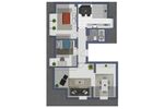 Dachgeschoßwohnung Duisburg Essenberg - 3 Zimmer, 73 m&sup2;, 529&euro; | Angebot:24979248