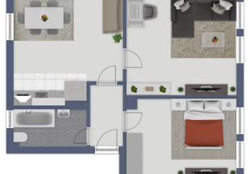 Wohnung Duisburg Essenberg - 2 Zimmer, 54 m&sup2;, 429&euro; | Angebot:26646870